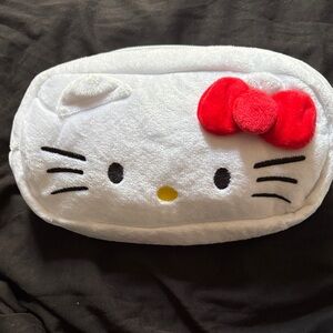 Hello Kitty Plush Pouch with Red Bow